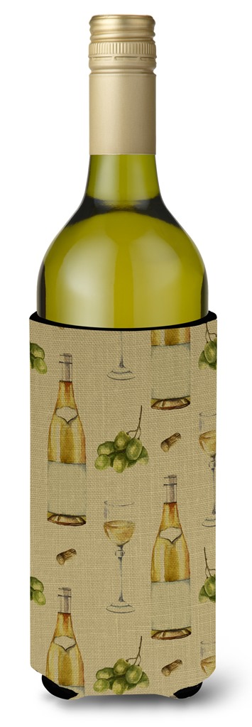 White Wine on Linen Wine Bottle Beverge Insulator Hugger