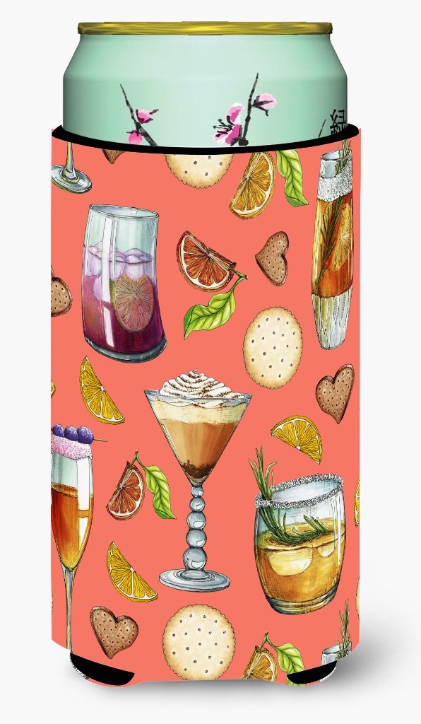 Drinks & Cocktails Salmon Tall Boy Beverage Insulator Hugger