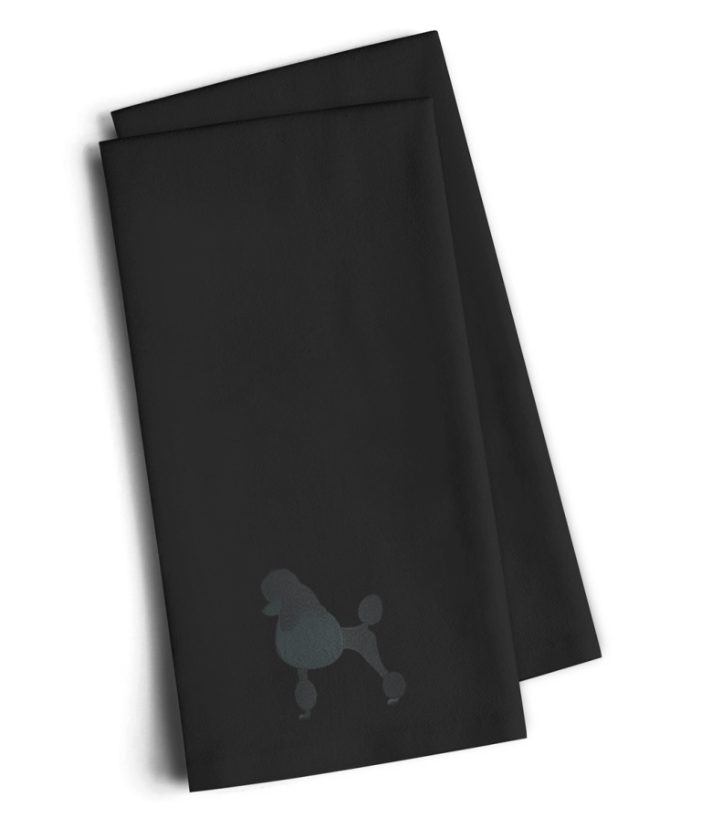 Picture of Carolines Treasures BB3439BKTWE Poodle Black Embroidered Kitchen Towel, Set of 2
