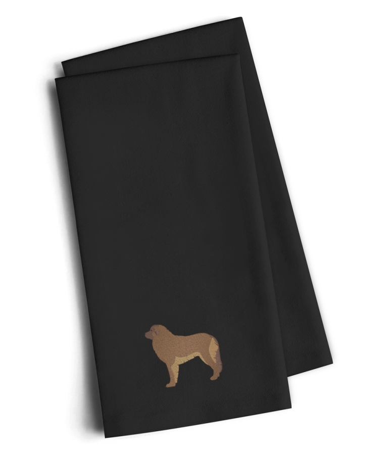 Picture of Carolines Treasures BB3458BKTWE Leonberger Black Embroidered Kitchen Towel, Set of 2