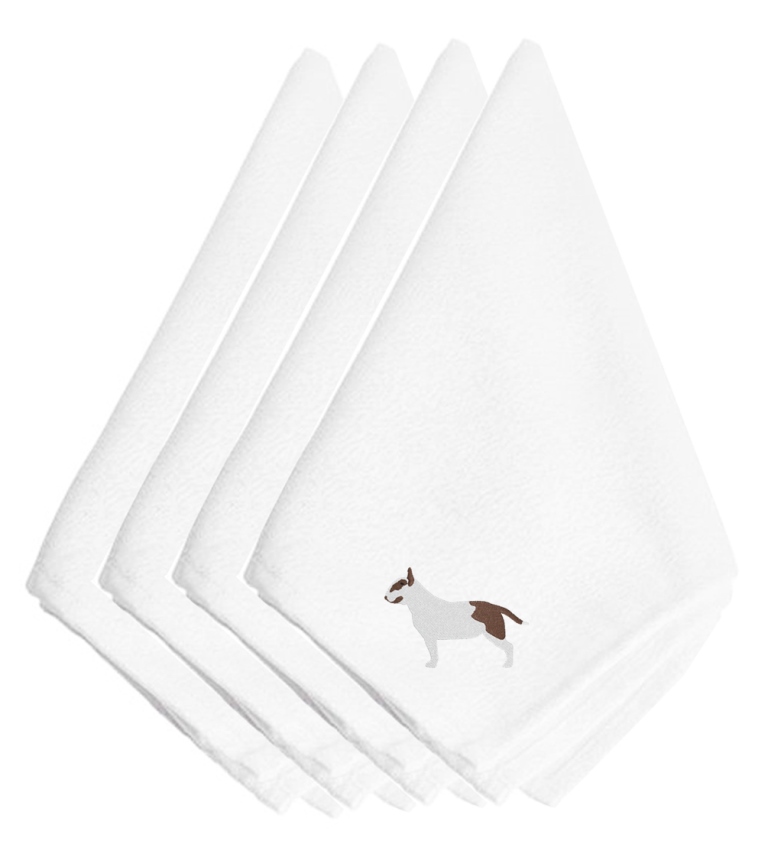 Picture of Carolines Treasures BB3478NPKE Bull Terrier Embroidered Napkins, Set of 4