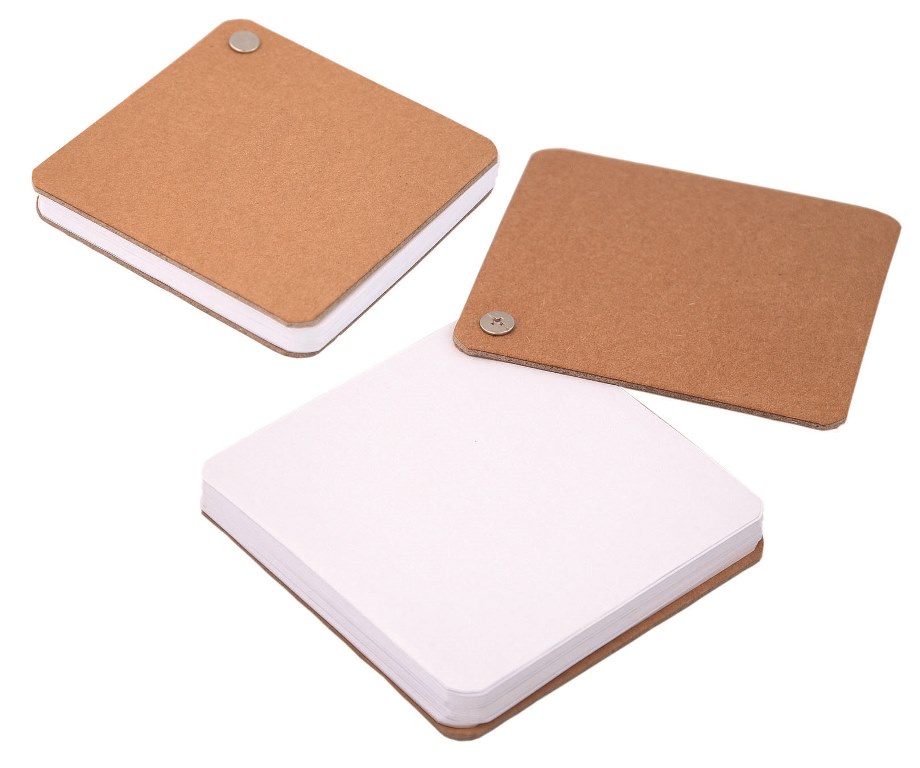 Recycled Cardboard Pivot Pad White - Brown with White Paper