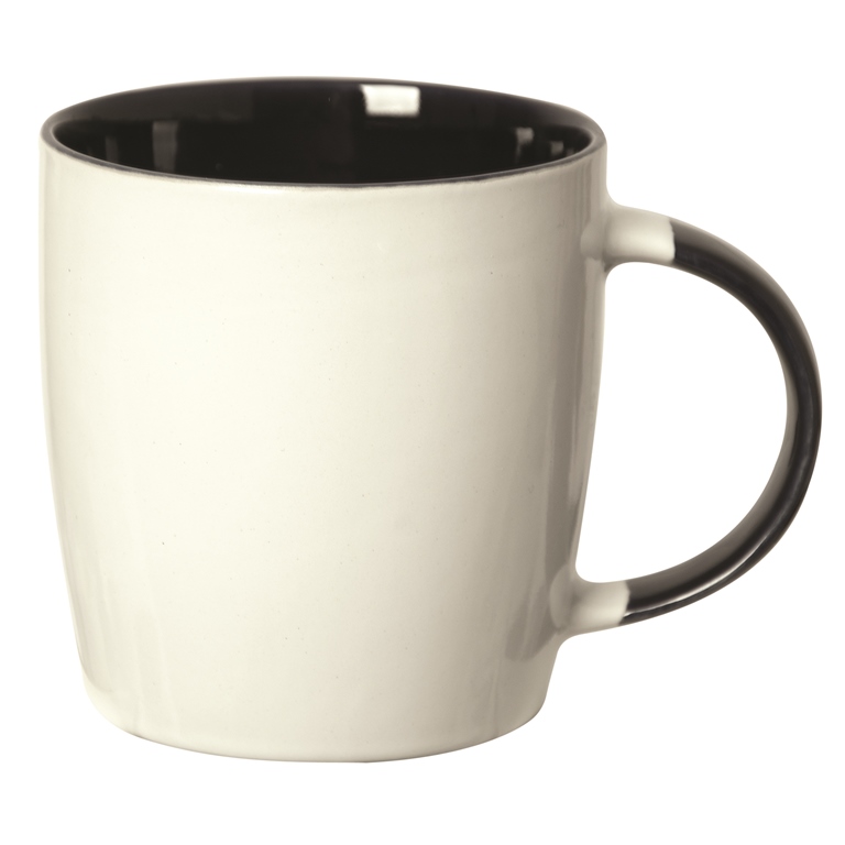 Picture of Debco CM9117 Koho 350 ml 12 oz Mug with Colored Handle - Black 