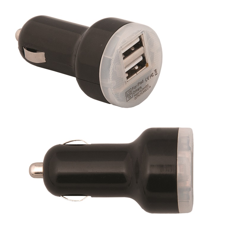 Picture of Debco CU7440 Dual USB Car Charger - Black 