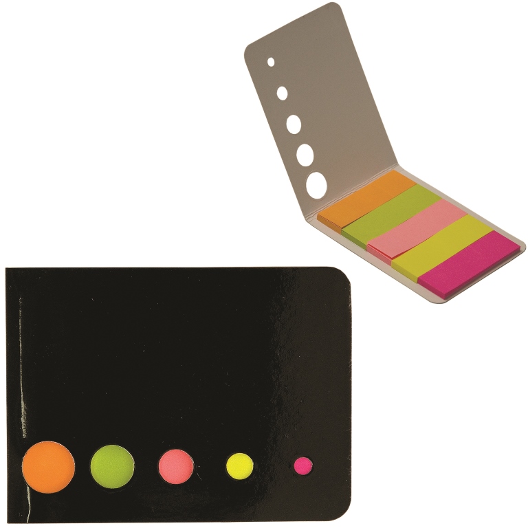 DA7017 125 Mini Sticky Flag Booklet - Black - 50 Pack