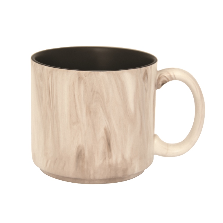 Picture of Debco DA9003 Quarry Breeze 400 ml 13.5 oz Two Tone Marble Look Mug - Black 