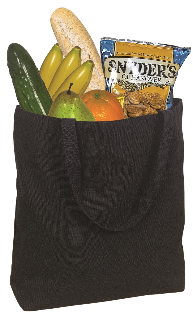 Picture of Debco E2000 Cross Stitched Cotton Webbed Handles Tote Bag - Black 