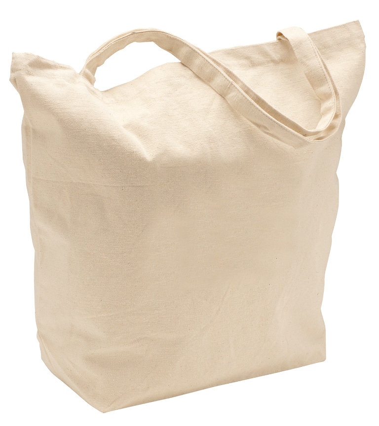 Picture of Debco E6001 Self Material Handles Tote Bag - Natural 