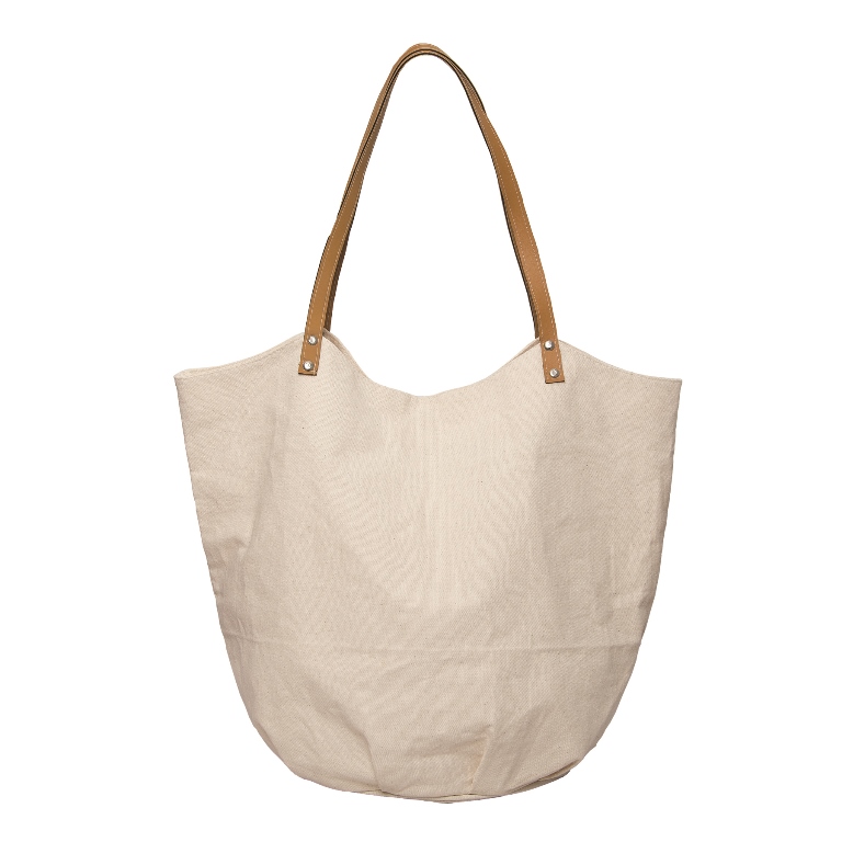 Picture of Debco E8860 Tree Line Cotton Tote Bag with Vinyl Handles - Natural 
