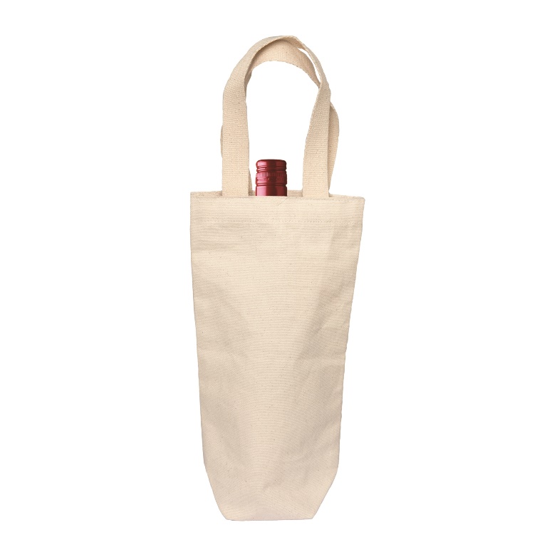 Picture of Debco E8968 Rhone Valley Cotton Wine Bag - Natural 