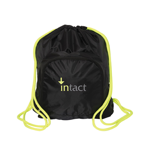 KN9067 Fleet Footer Drawstring Backpack - Black