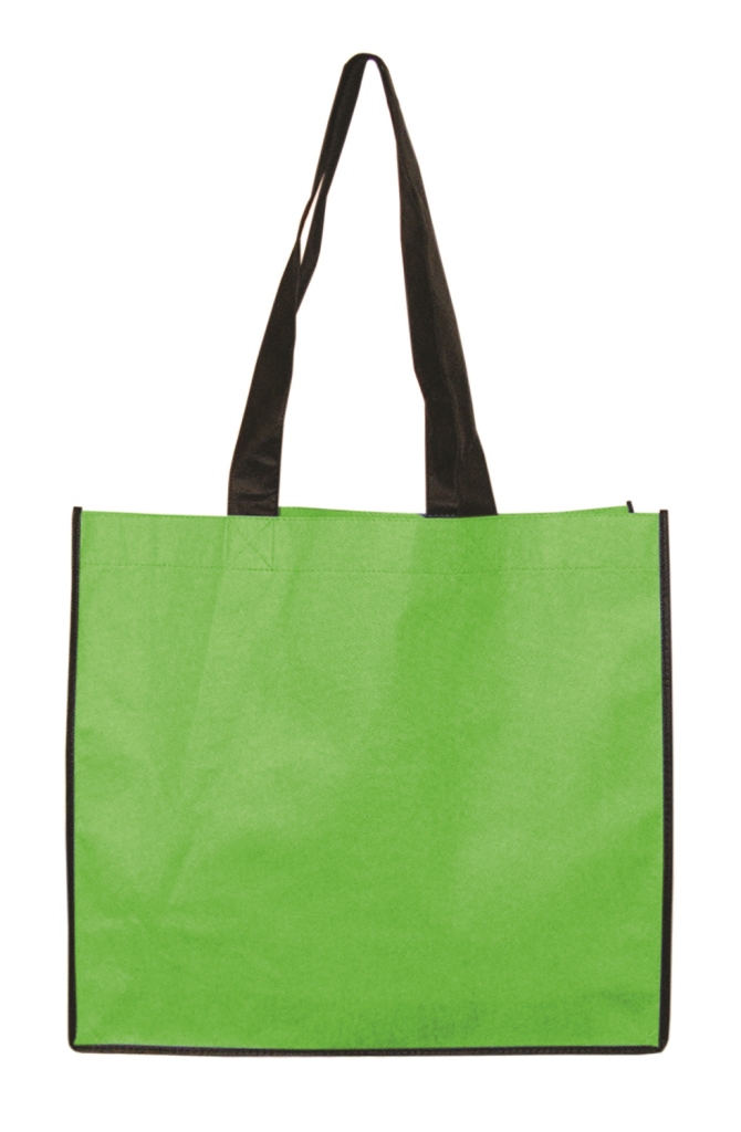 Picture of Debco NW4927 Non Woven Oversized Tote Bag - Lime Green / Black 