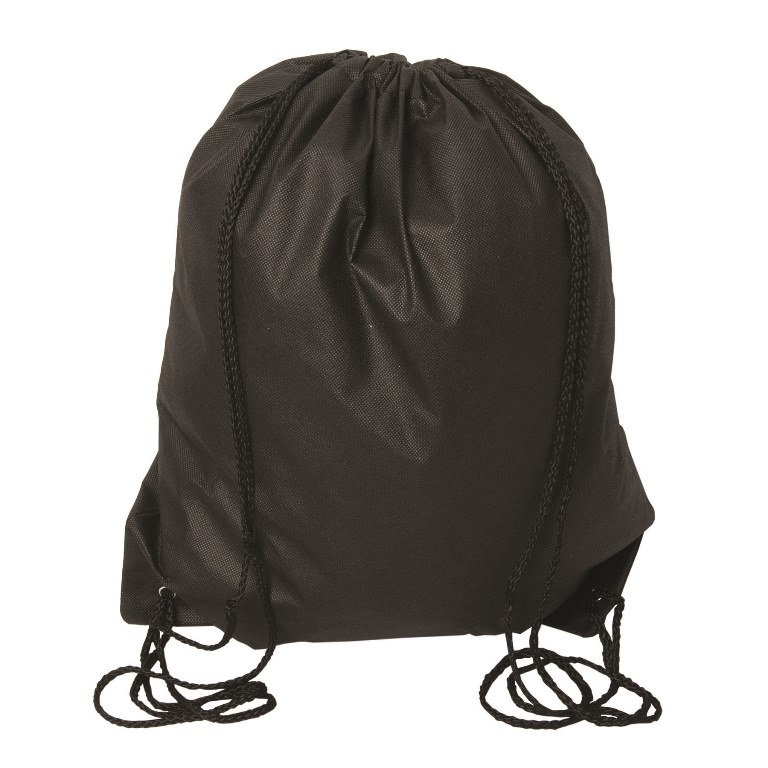 Urban Adventurer Non Woven Drawstring Backpack - Black