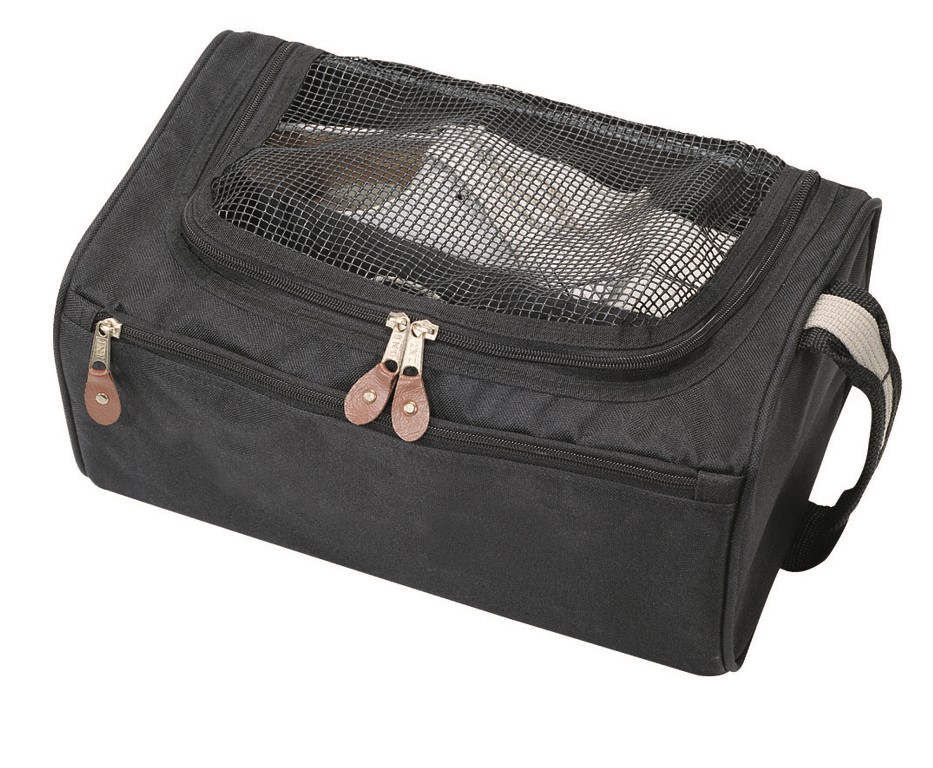Picture of Debco P2906 Golf Shoe Bag - Black with Taupe / Black Handle 