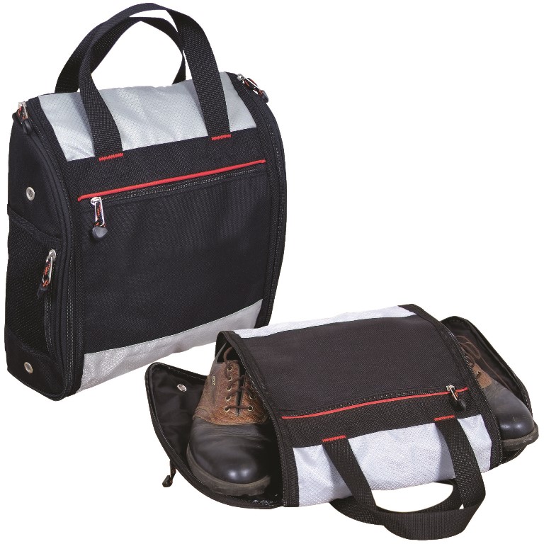 Picture of Debco P3598 Shoe Bag - Black with Grey / Red Highlights 