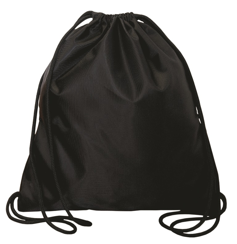 Metallized Grommets Drawstring Backpack - Black