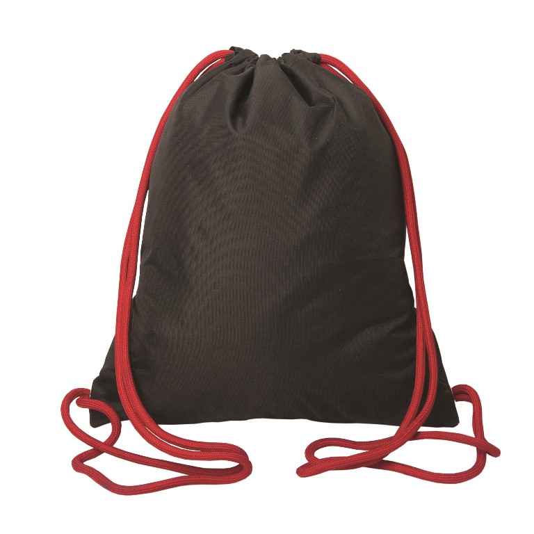 The Executive Drawstring Backpack - Black / Red