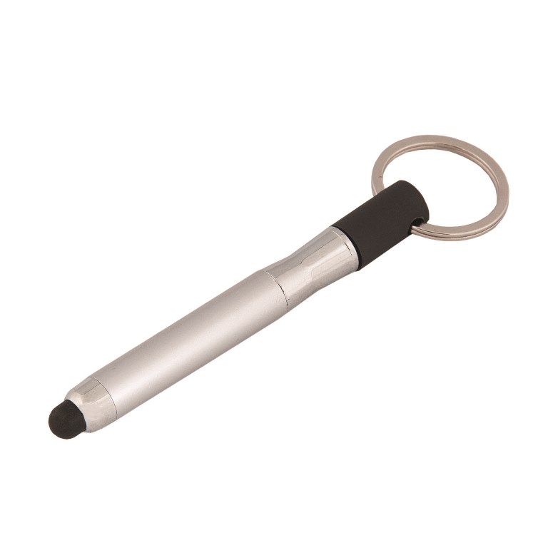 PE8248 Mini Key Ring Stylus Pen - All Silver