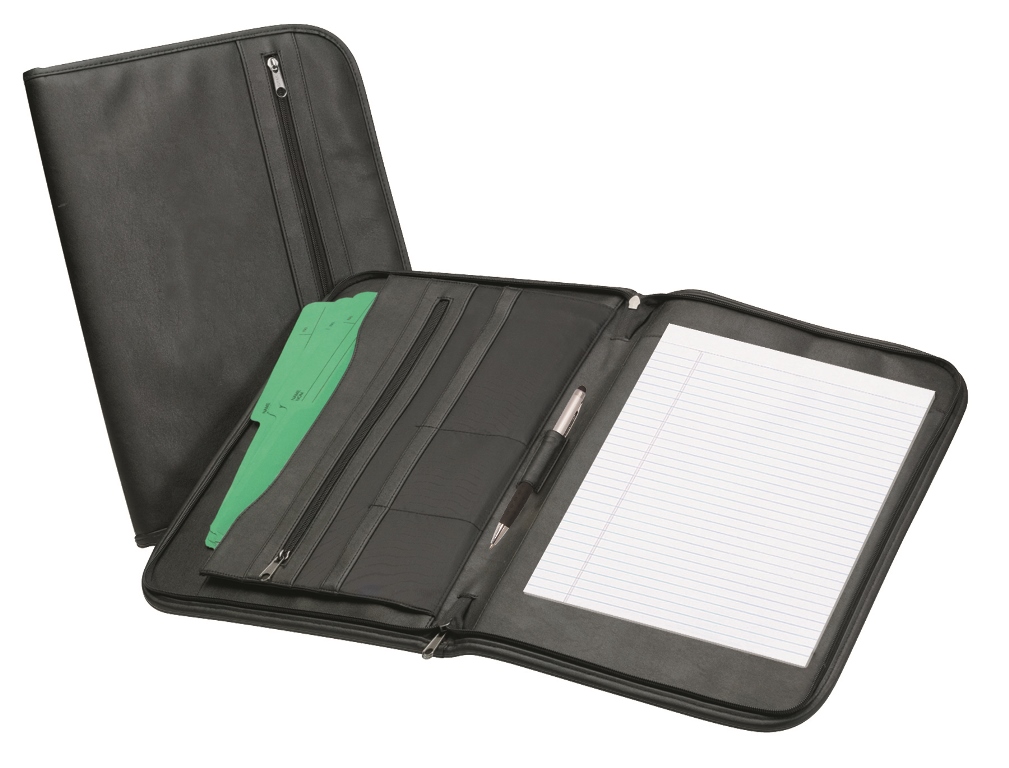 Zippered Legal Portfolio - Black