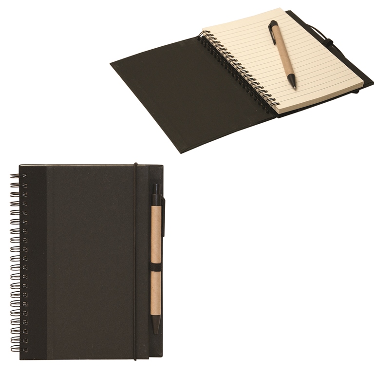 Recycled Cardboard Notebook - Black