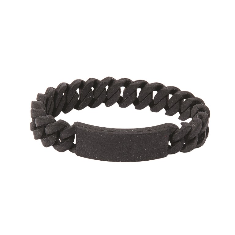 Twist O Might Silicone Bracelet - Black