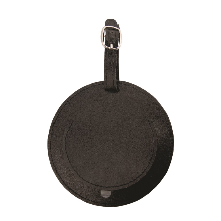 Round Luggage Tag - Black