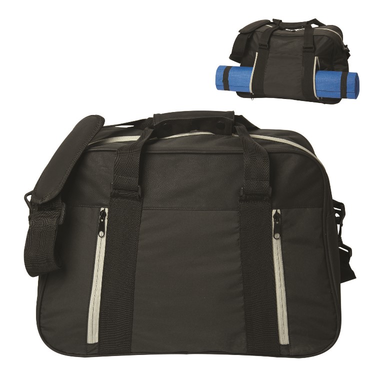 Debco SP9086 Karma Carry Yoga Duffle Bag - Black - 12 Pack