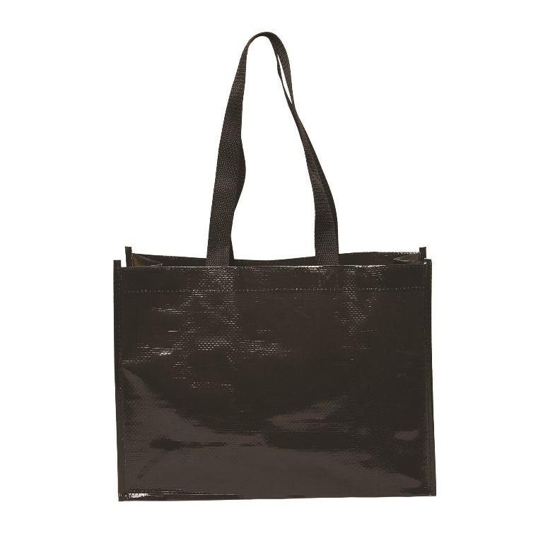 Picture of Debco TO6559 5Th Ave Laminated Non Woven Tote Bag - Black 