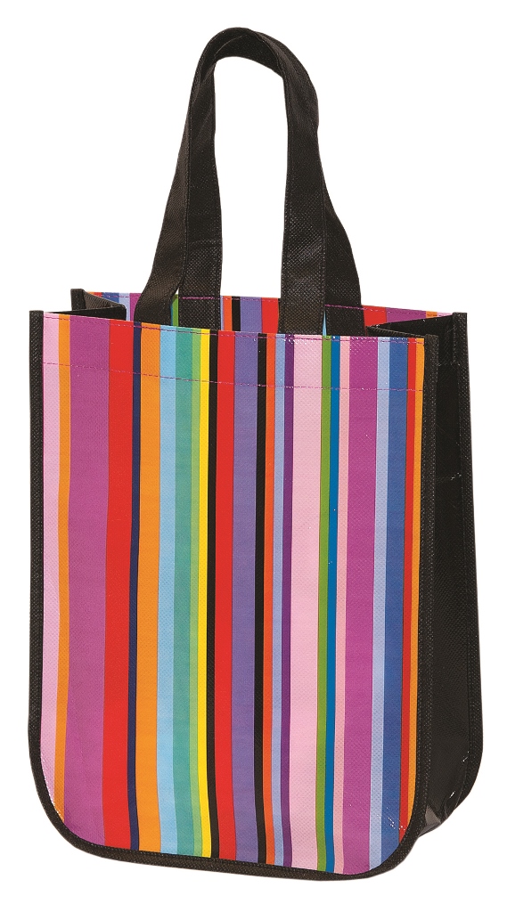 Mini Multi Stripe Recycled Tote - Multi Color as Illustrated