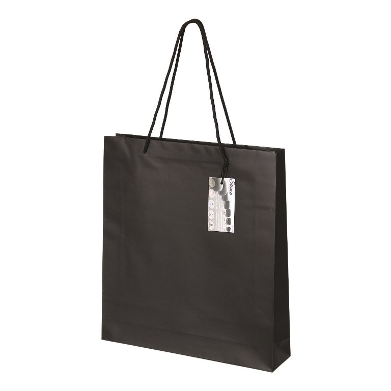 Picture of Debco TO8483 Stone Paper Tote Bag - Black 