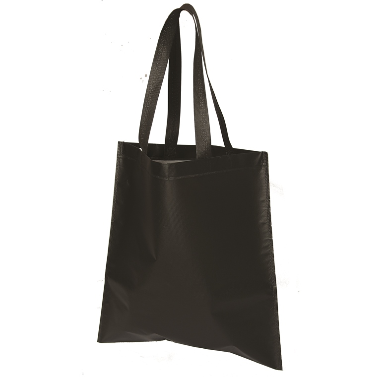 Picture of Debco TO9039 Bree Heat Sealed Laminated Tote Bag - Black 