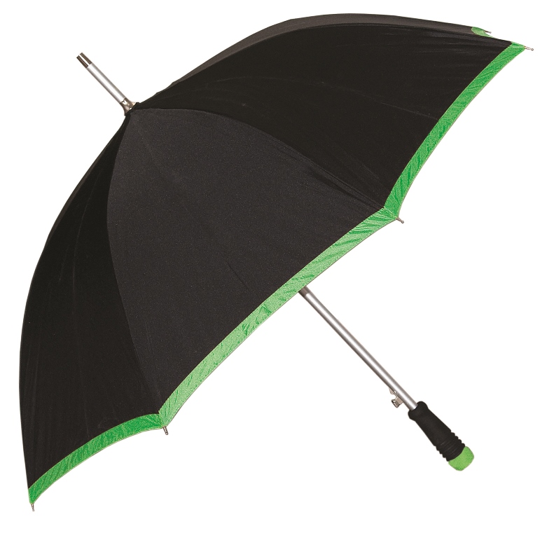 Picture of Debco UE727 Executive Umbrella - Black / Lime Green Trim 