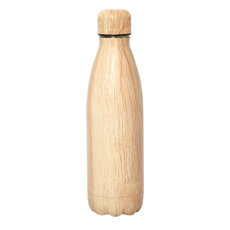 Picture of Debco WB8030 Rockit Shine 500 ml 17 oz Stainless Steel Bottle - Wood 