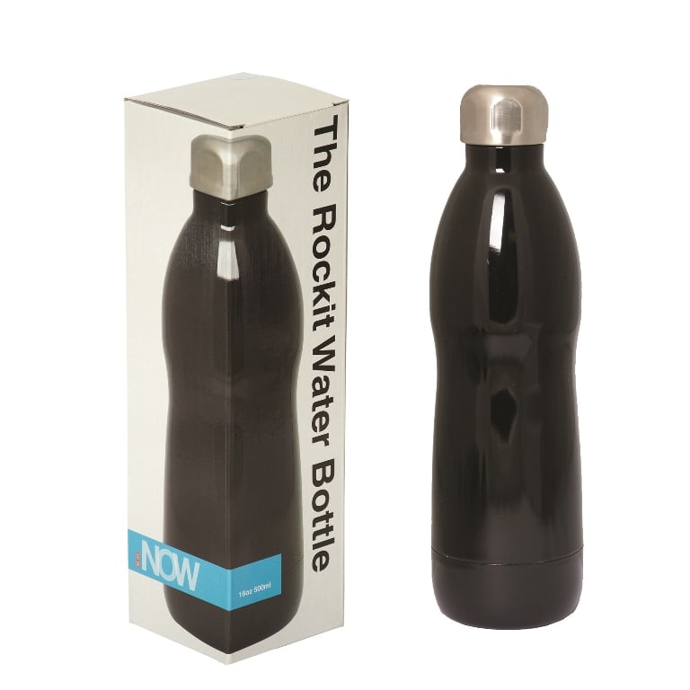 Picture of Debco WB8877 Rockit 500 ml 17 oz Water Bottle - Black 