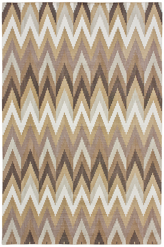 Picture of Due Process Stable Trading Flatweave Flame Stitch Burnt Umber Area Rug&#44; 8 x 10 ft.
