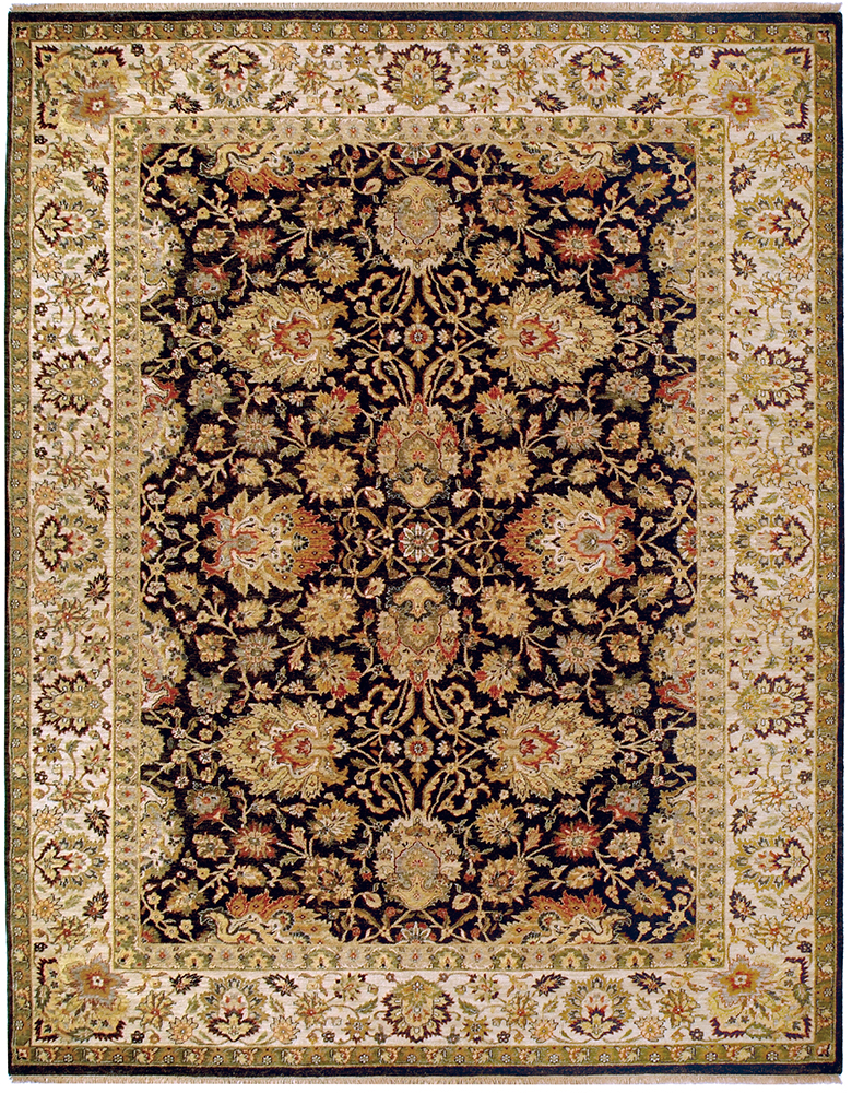 Picture of Due Process Stable Trading Jagapatti Agra Charcoal & Cream Area Rug&#44; 3.6 x 12 ft.