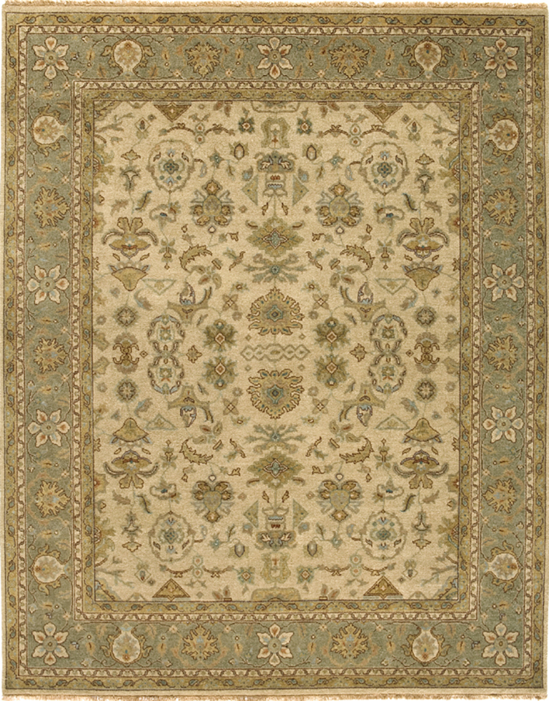 Picture of Due Process Stable Trading Mirzapur Mahal Beige & Light Green Area Rug&#44; 4 x 6 ft.