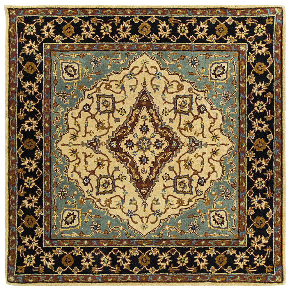 Picture of Due Process Stable Trading Tufted Mohtesham Covered Field Beige & Black Square Area Rug&#44; 6 x 6 ft.