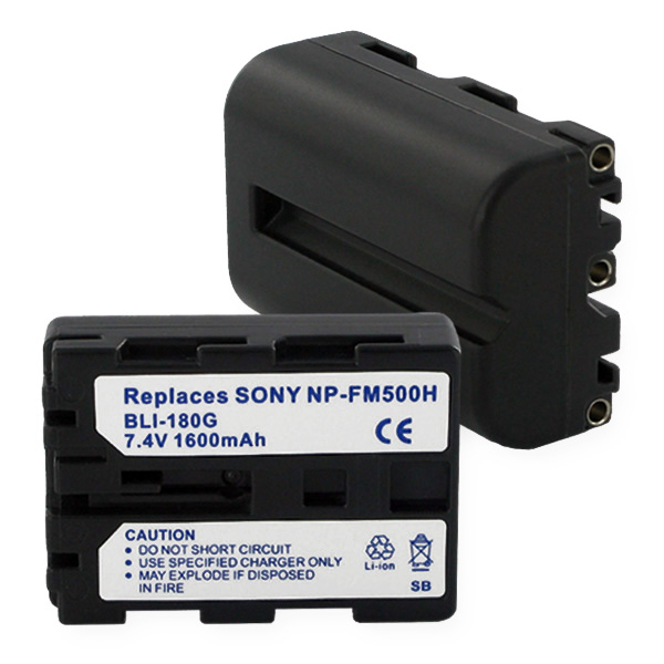 Picture of Empire BLI-180G Sony NP-FM500H Li-ion 1.6 mAh Battery with Top Groove - 11.84 watt