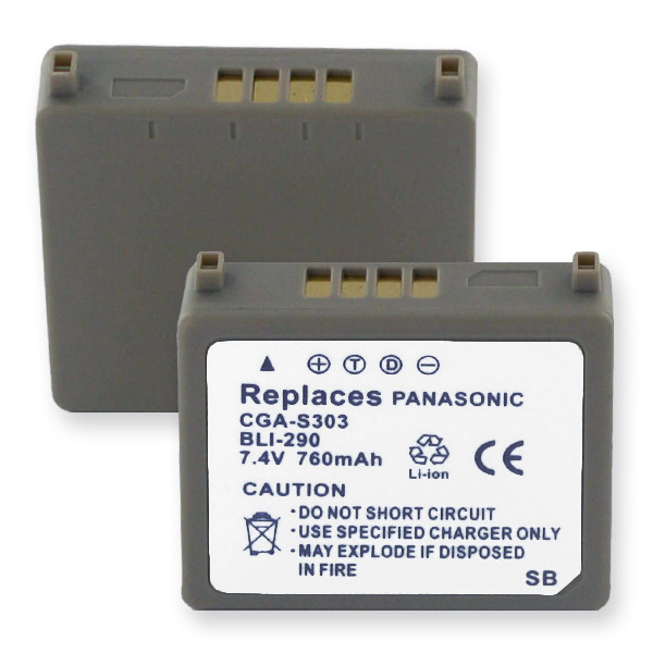 Picture of Empire BLI-290 7.4V Panasonic CGA-S303 Li-ion .76 mAh Battery - 5.62 watt