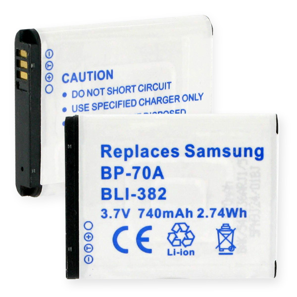 Picture of Empire BLI-382 3.7V Samsung BP-70A Li-ion 740 mAh Batteries - 2.74 watt