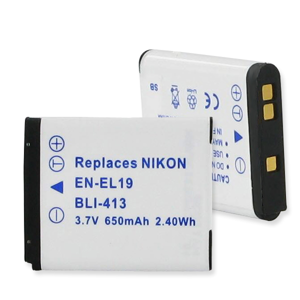 Picture of Empire BLI-413 Nikon EN-EL19 3.7V 650 mAh Batteries - 2.4 watt