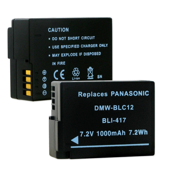 Picture of Empire BLI-417 Panasonic DMW-BLC12 7.2V 1000 mAh Batteries - 7.2 watt