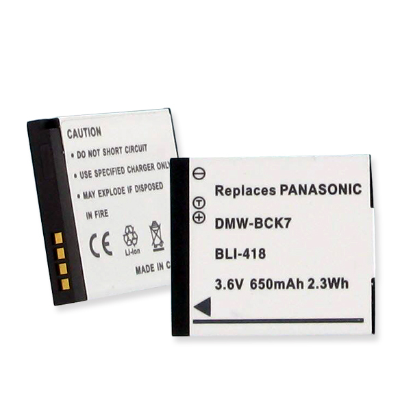 Picture of Empire BLI-418 Panasonic DMW-BCK7 3.6V 650 mAh Batteries - 2.34 watt