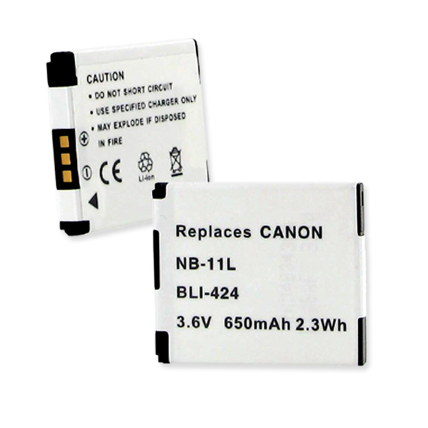 Picture of Empire BLI-424 Canon NB-11L 3.6V 650 mAh Batteries - 2.34 watt