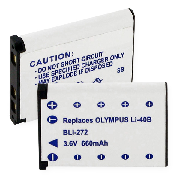 Picture of Empire BLI-272 3.7V Olympus Li40B Li-ion 660 mAh Batteries - 2.44 watt