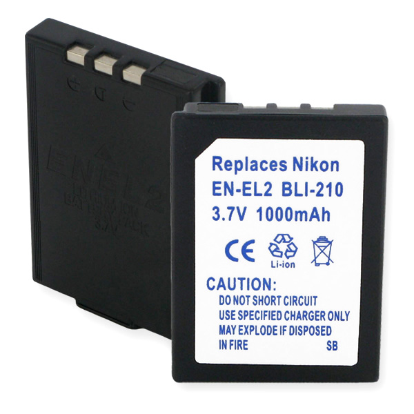 Picture of Empire BLI-210 3.7V Nikon EN-EL2 Li-ion 1000 mAh Batteries - 3.7 watt