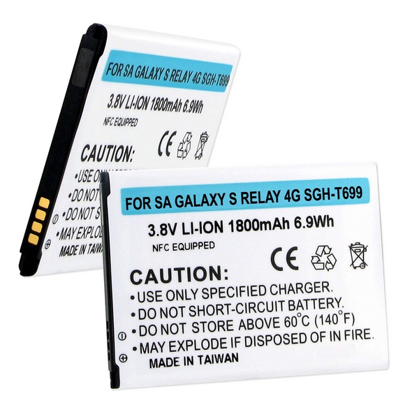 Empire BLI-1308-1.8 Samsung Galaxy S Relay 4G SGH-T699 3.7V 1.8Ah Li-ion NFC Battery - 6.66 watt