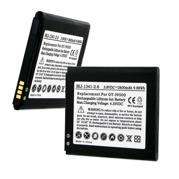 BLI-1341-2.6 Samsung Galaxy S4 GT-I9500 3.8V 2600 mAh Li-ion Battery with NFC - 9.88 watt