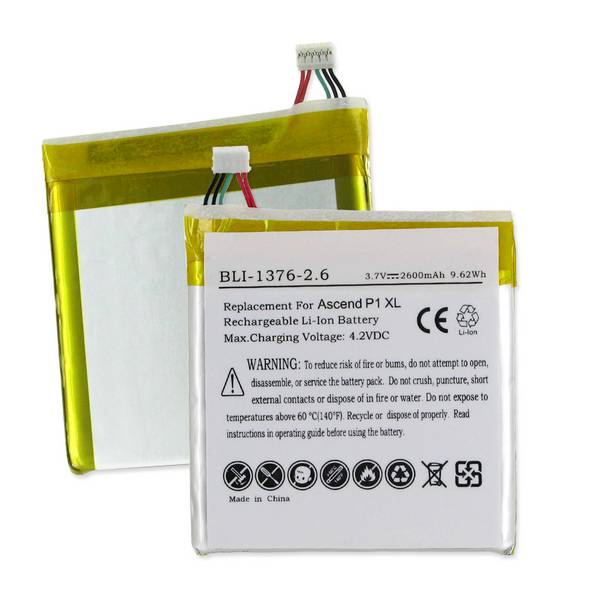 Empire BLI-1376-2.6 Huawei Ascend P1 Xl U9200E 3.7V 2600 mAh Li-Poly Battery - 9.62 watt